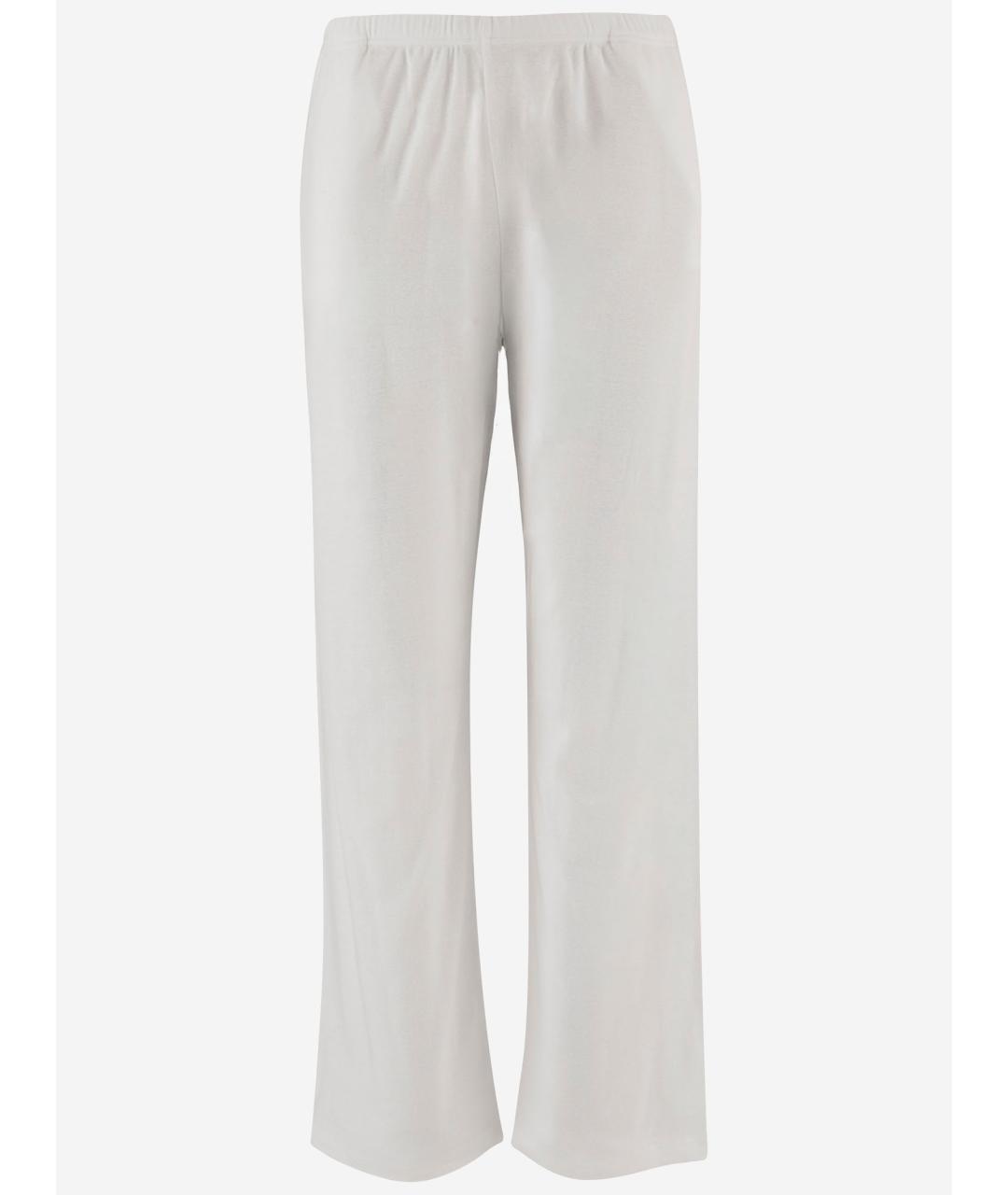 THE ROW Белые хлопковые прямые брюки, фото 4