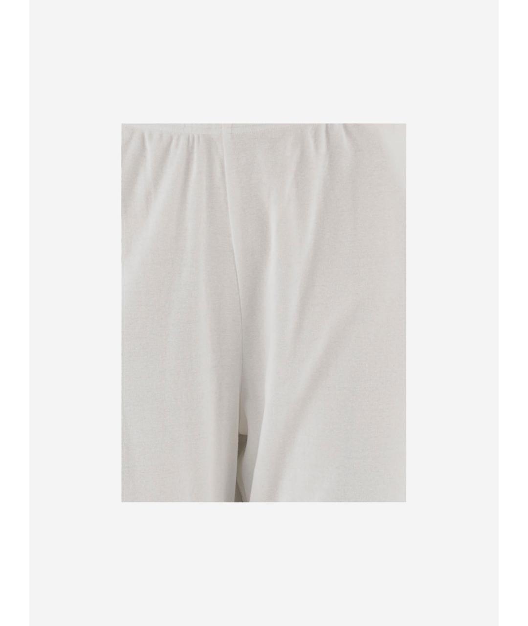 THE ROW Белые хлопковые прямые брюки, фото 3