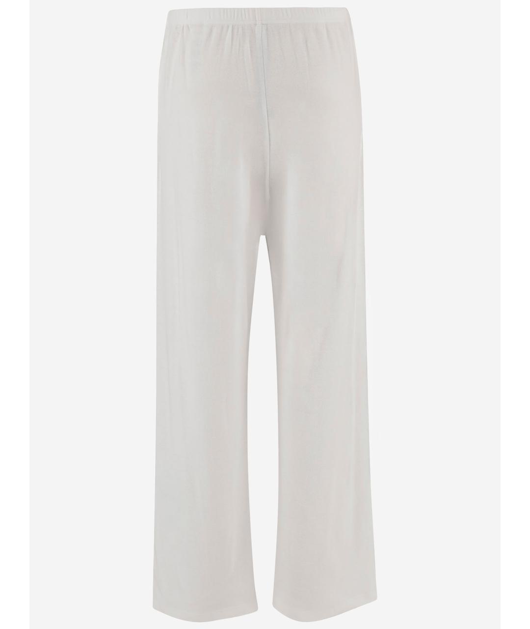 THE ROW Белые хлопковые прямые брюки, фото 2