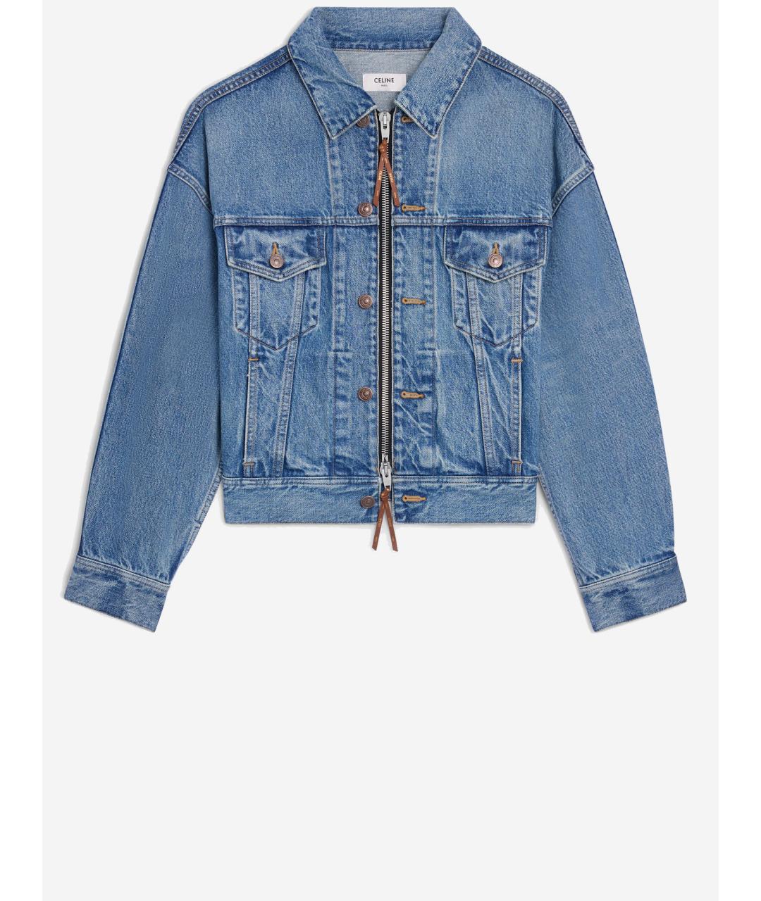 CELINE Голубая хлопковая куртка, фото 4