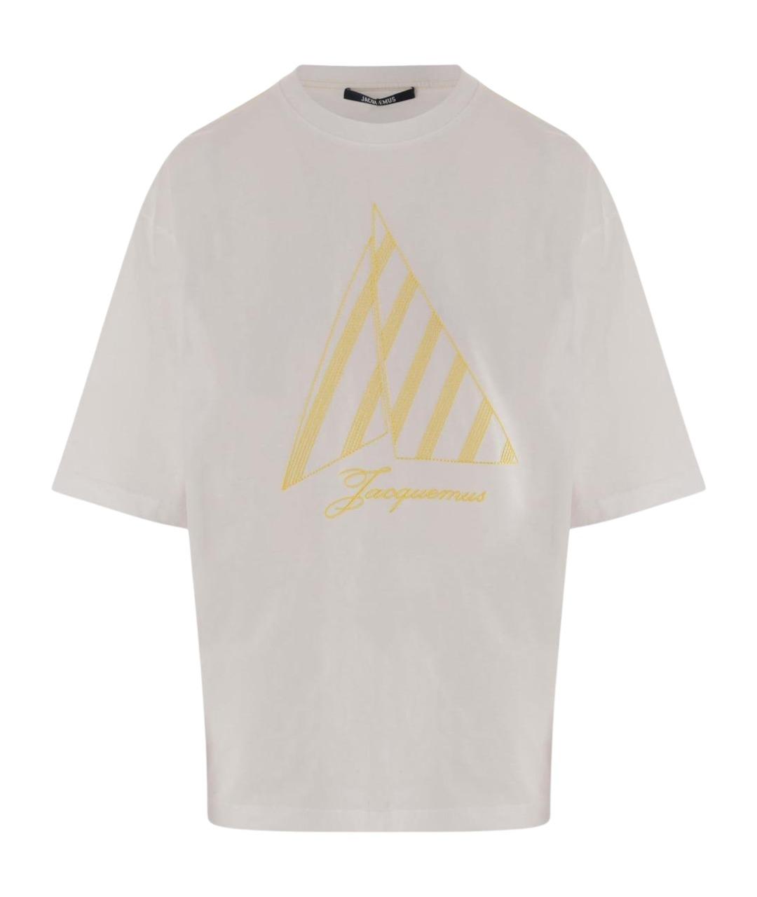 JACQUEMUS Желтая хлопковая футболка, фото 1