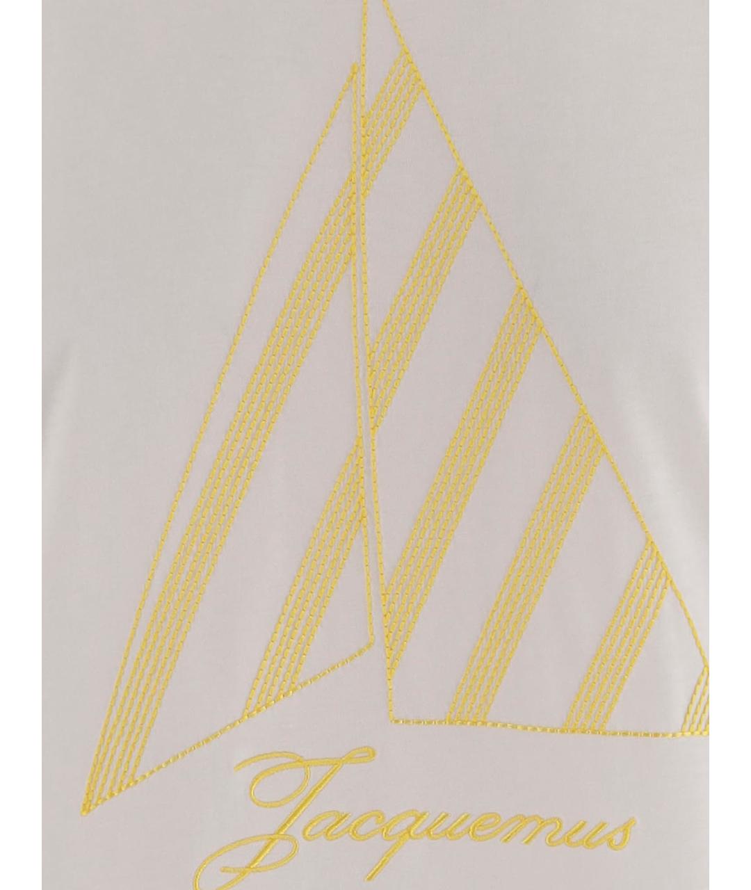 JACQUEMUS Желтая хлопковая футболка, фото 3