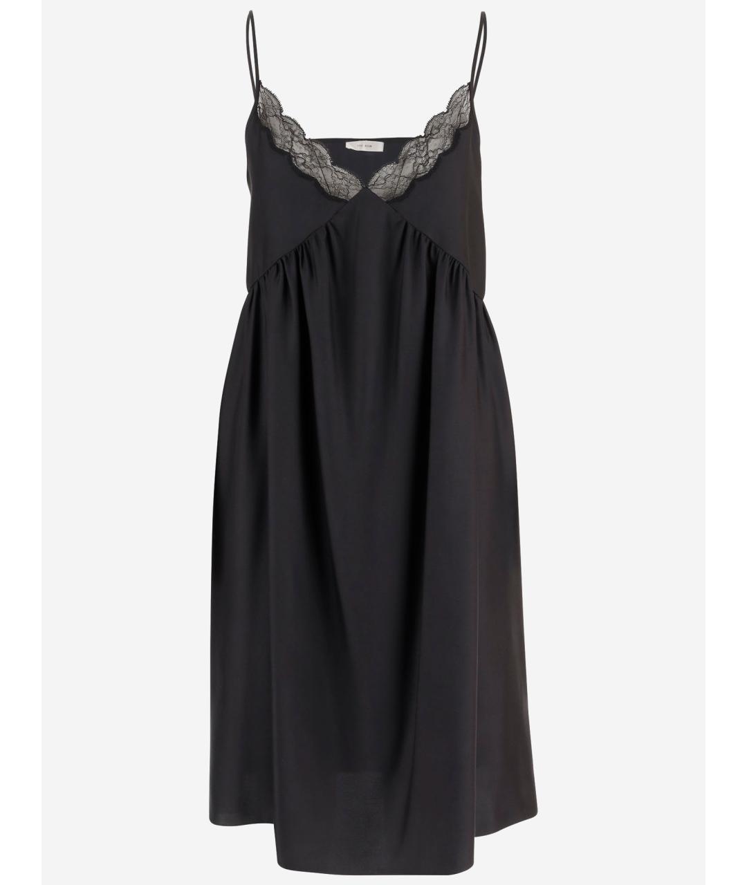 THE ROW Черное шелковое повседневное платье, фото 4