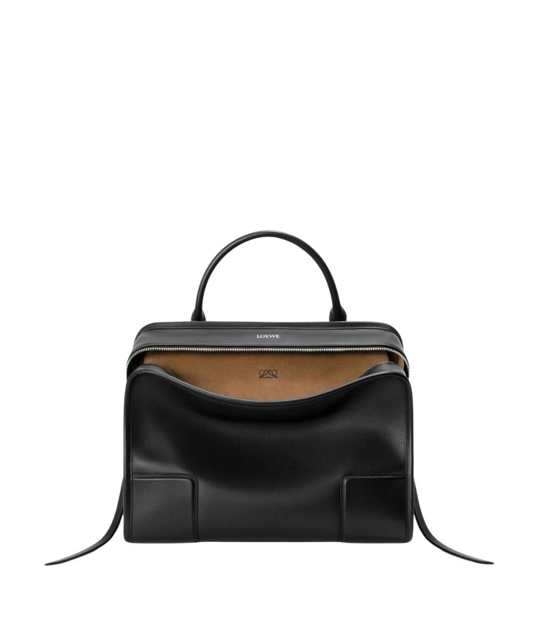 LOEWE Черная кожаная сумка тоут, фото 1