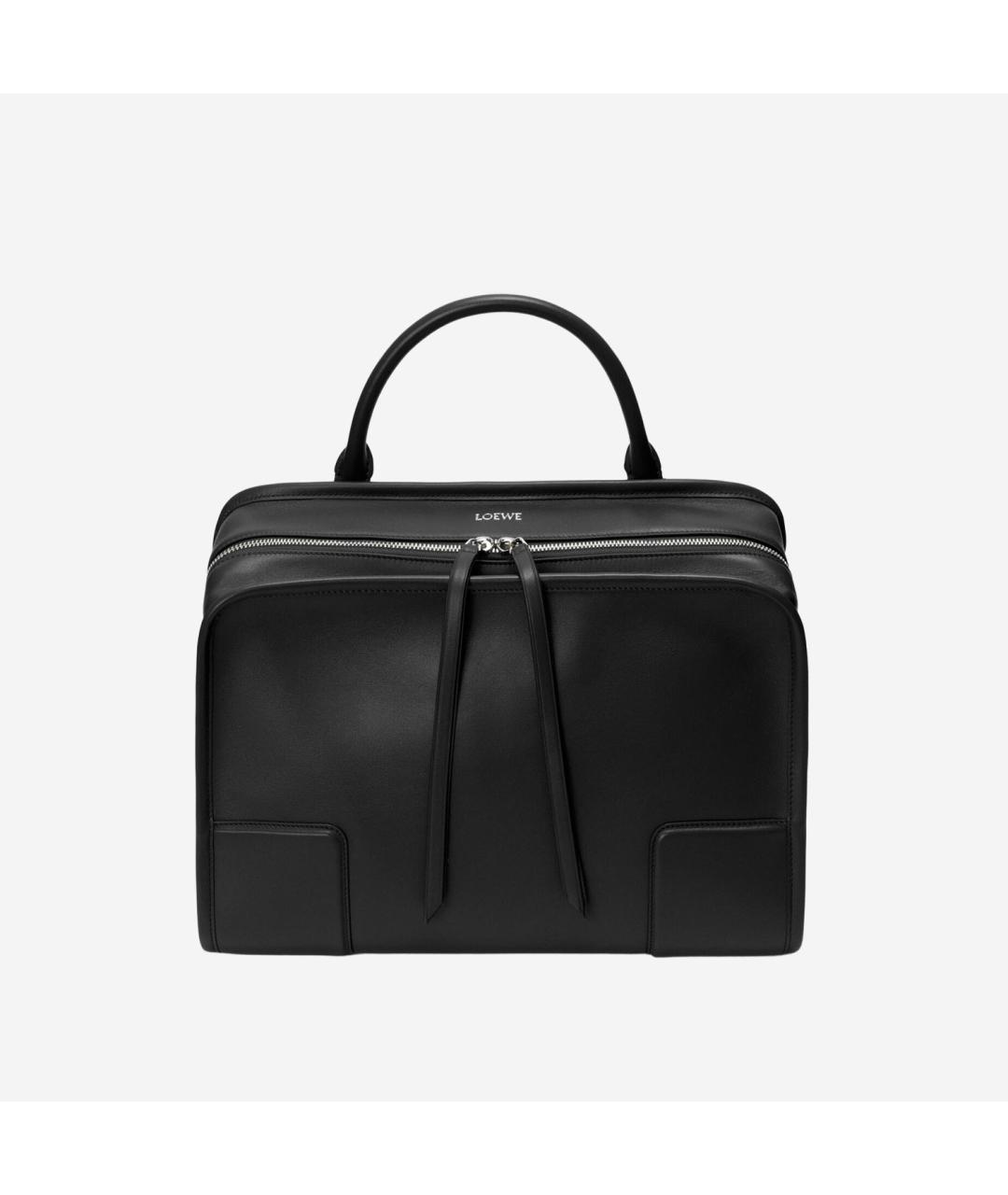 LOEWE Черная кожаная сумка тоут, фото 5