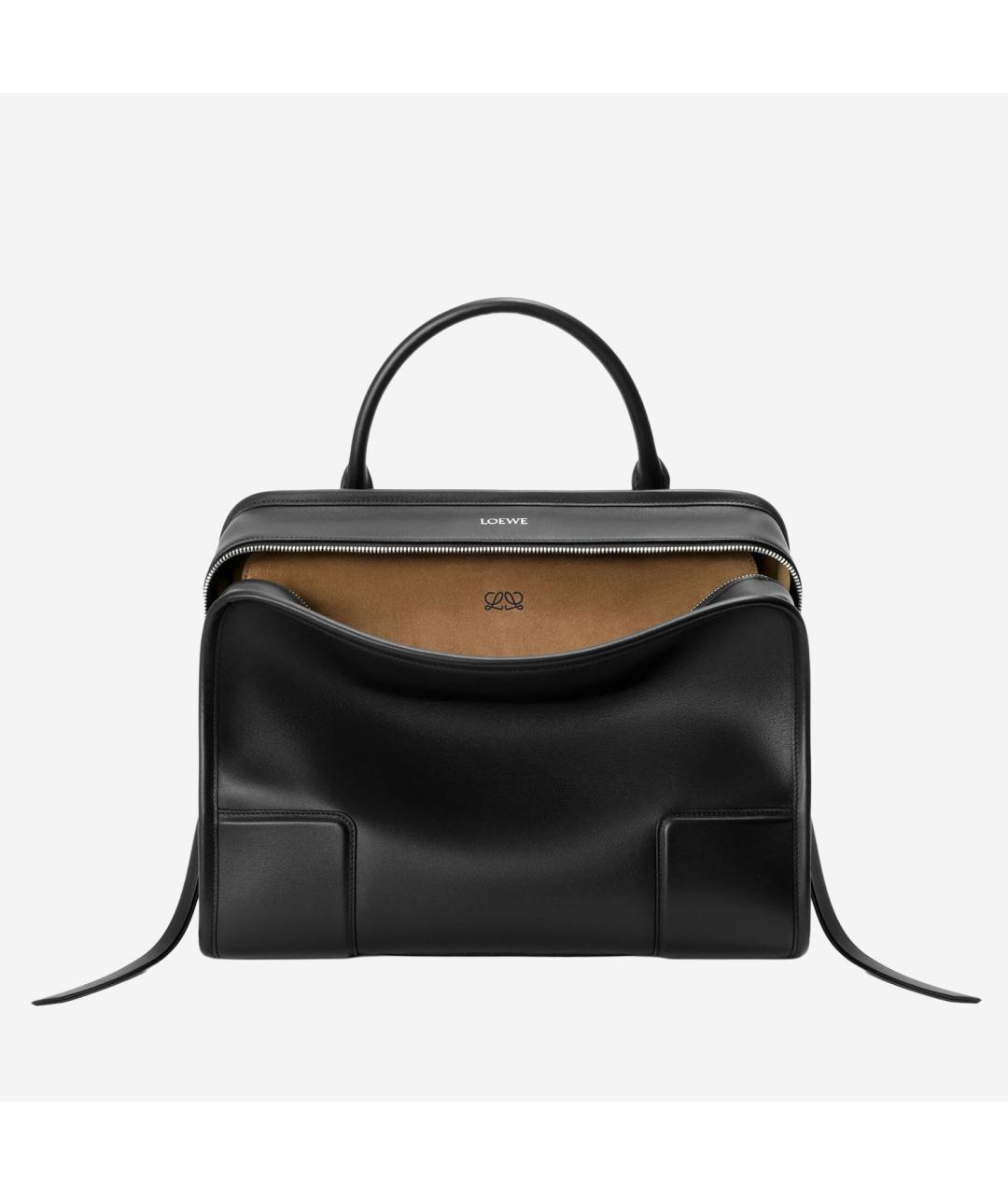 LOEWE Черная кожаная сумка тоут, фото 7