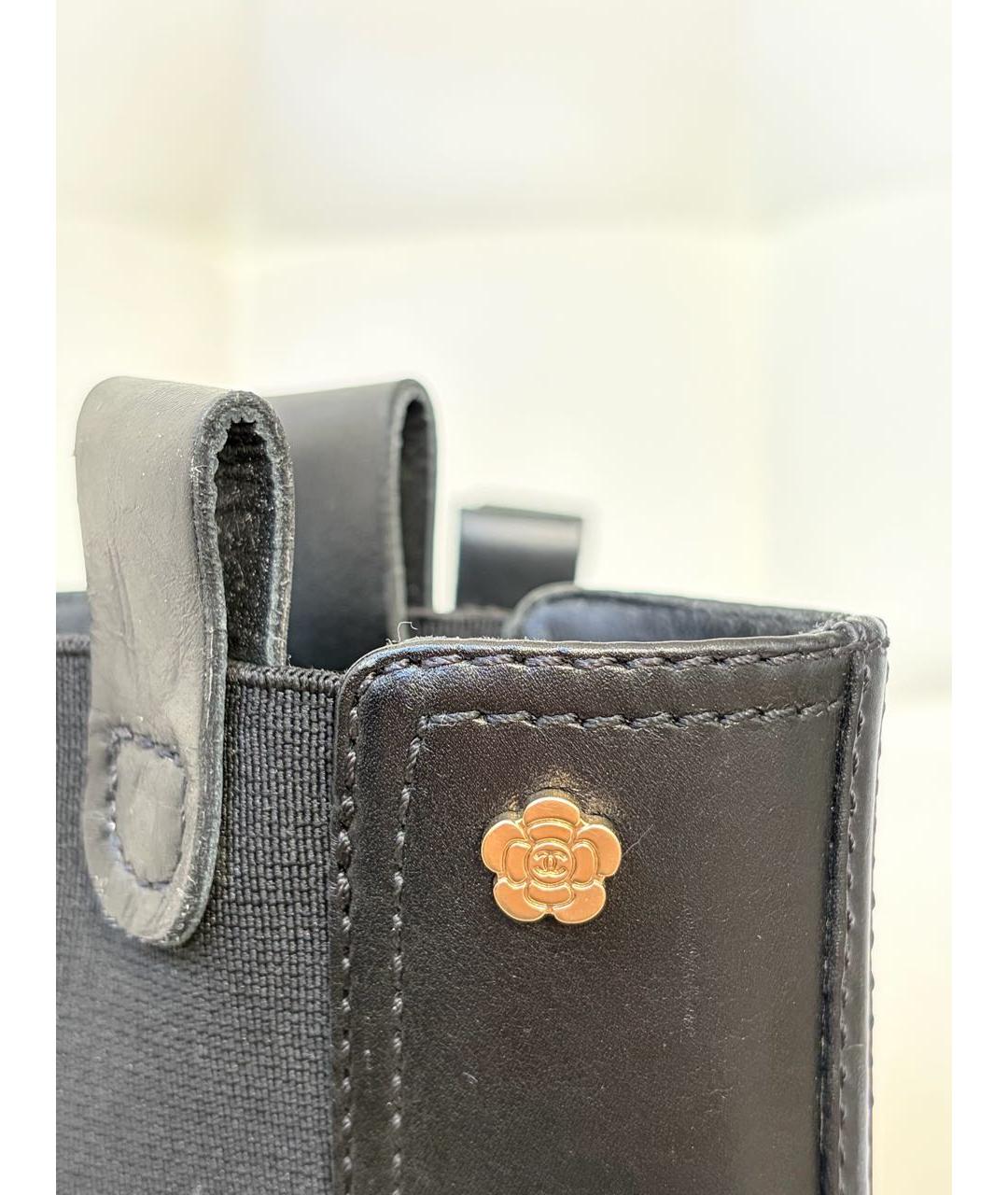 CHANEL Черные кожаные полусапоги, фото 8