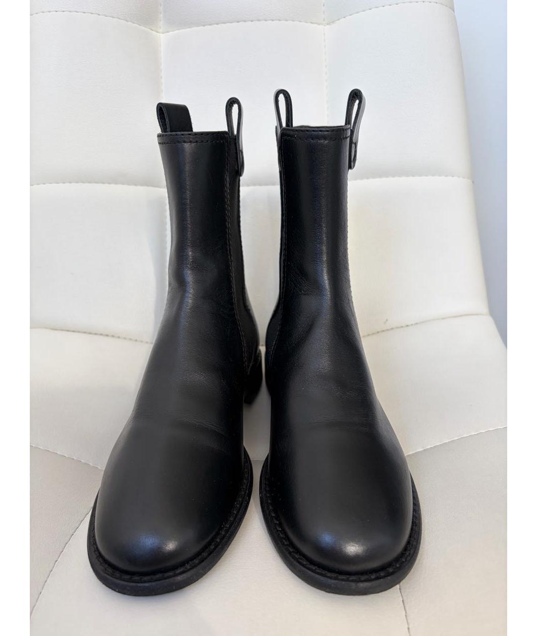 CHANEL Черные кожаные полусапоги, фото 2