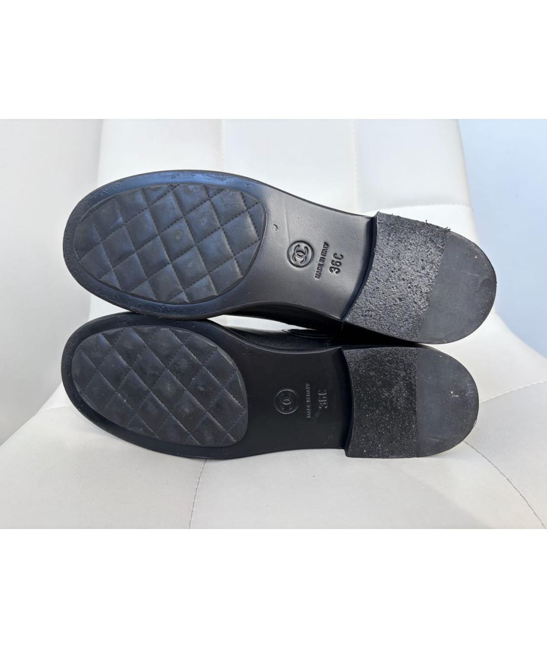 CHANEL Черные кожаные полусапоги, фото 7