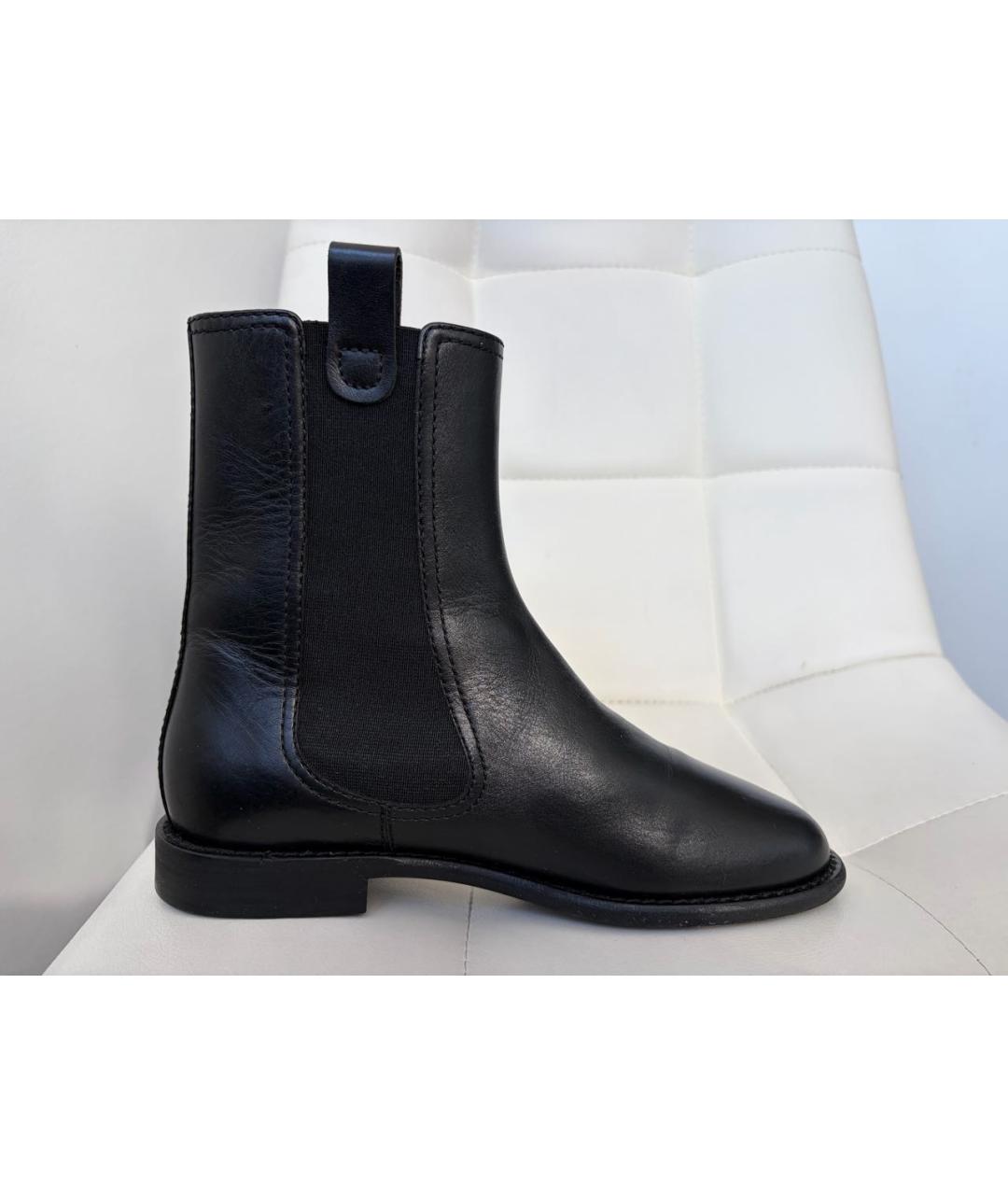 CHANEL Черные кожаные полусапоги, фото 5