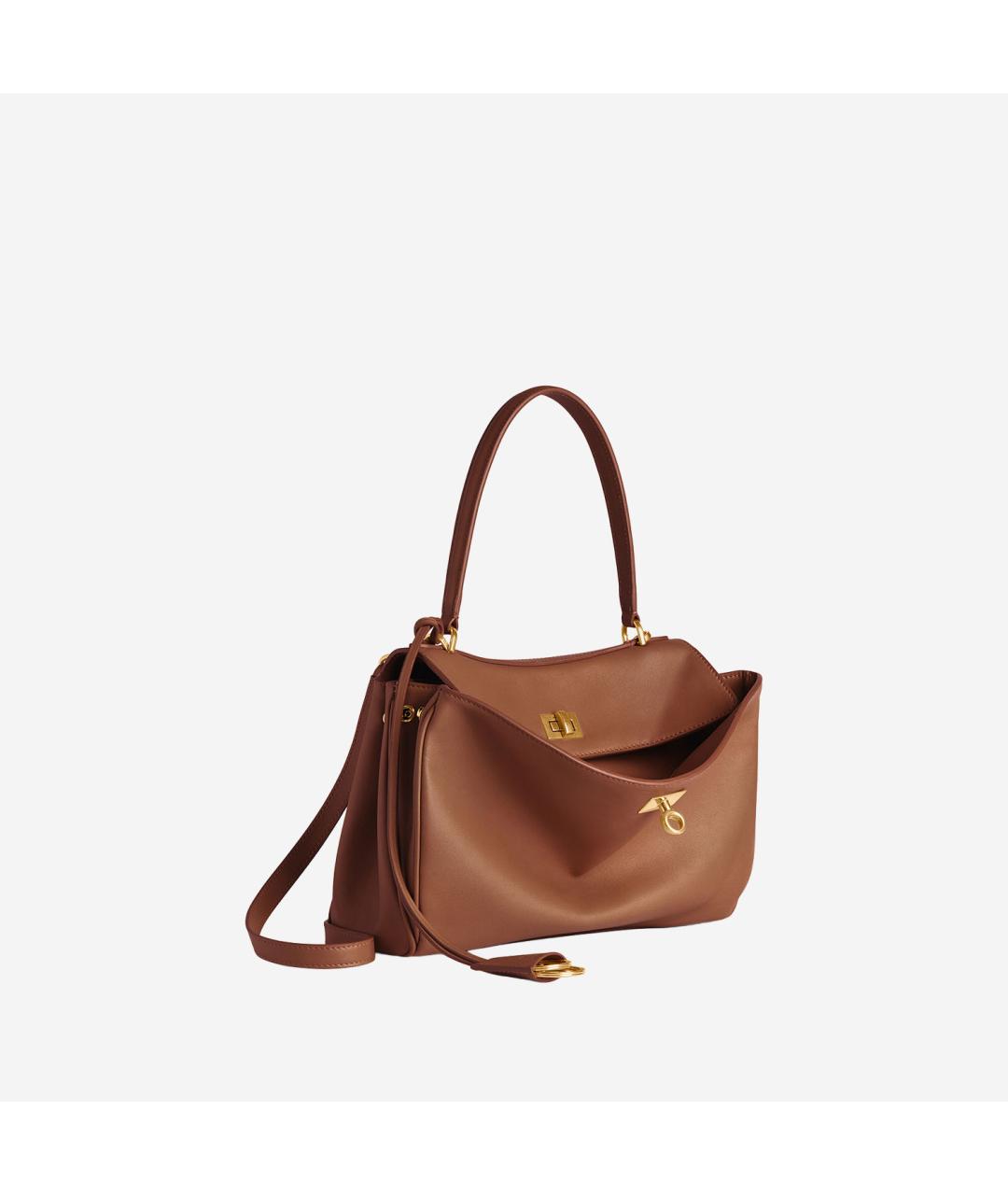 BALENCIAGA Коричневая кожаная сумка тоут, фото 3