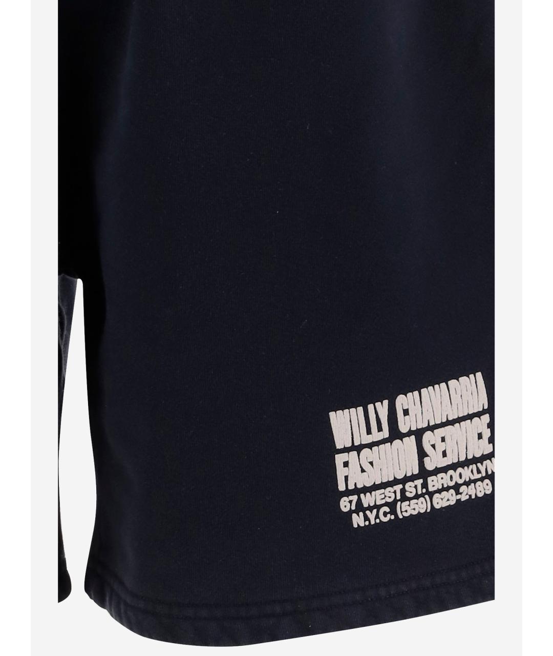 WILLY CHAVARRIA Черные хлопковые шорты, фото 3