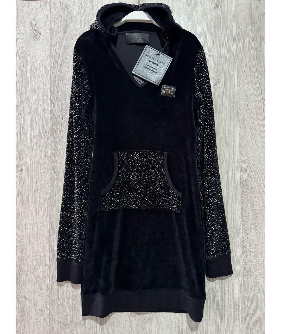 PHILIPP PLEIN Черное хлопковое платье, фото 8