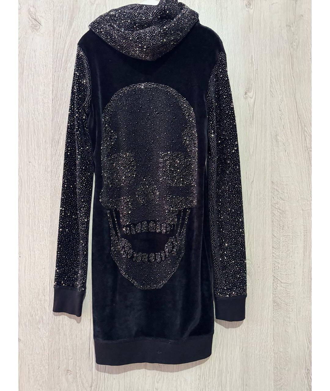 PHILIPP PLEIN Черное хлопковое платье, фото 6