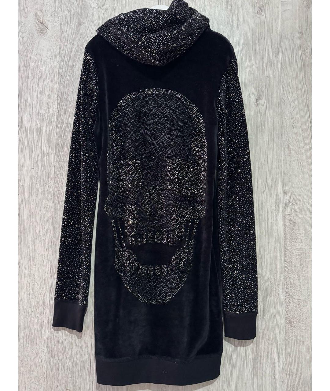 PHILIPP PLEIN Черное хлопковое платье, фото 5