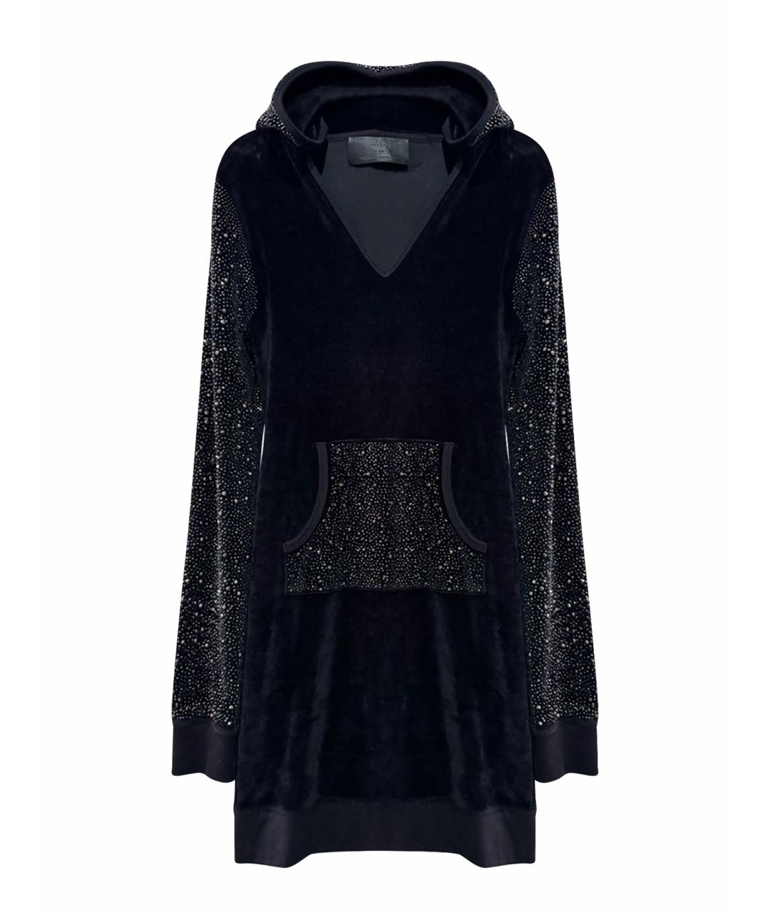 PHILIPP PLEIN Черное хлопковое платье, фото 1