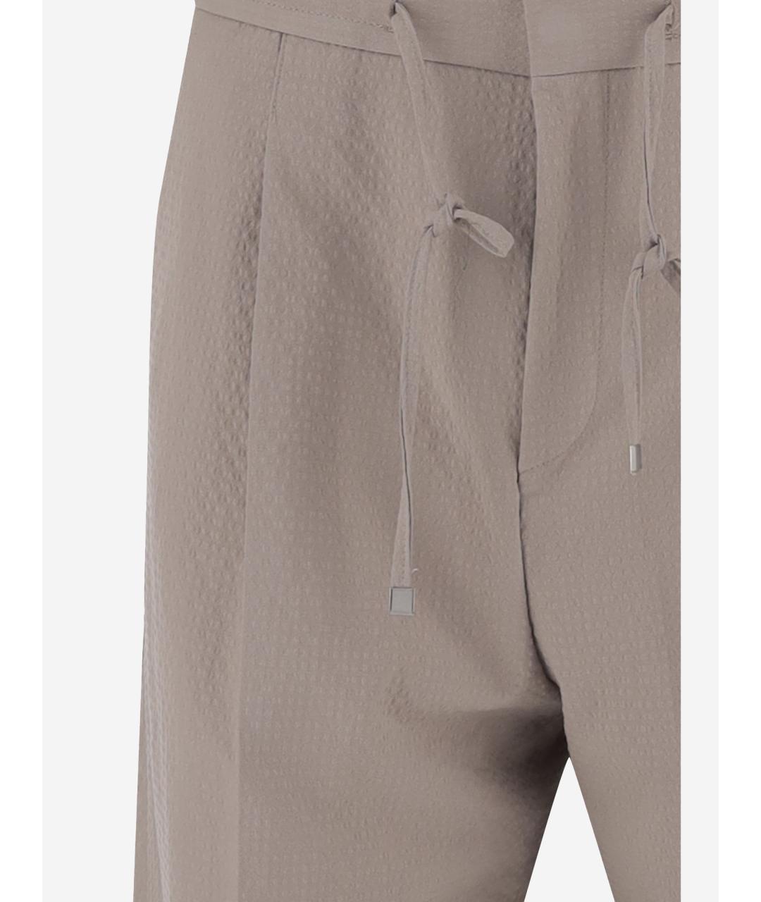 HUGO BOSS Бежевые хлопковые повседневные брюки, фото 3