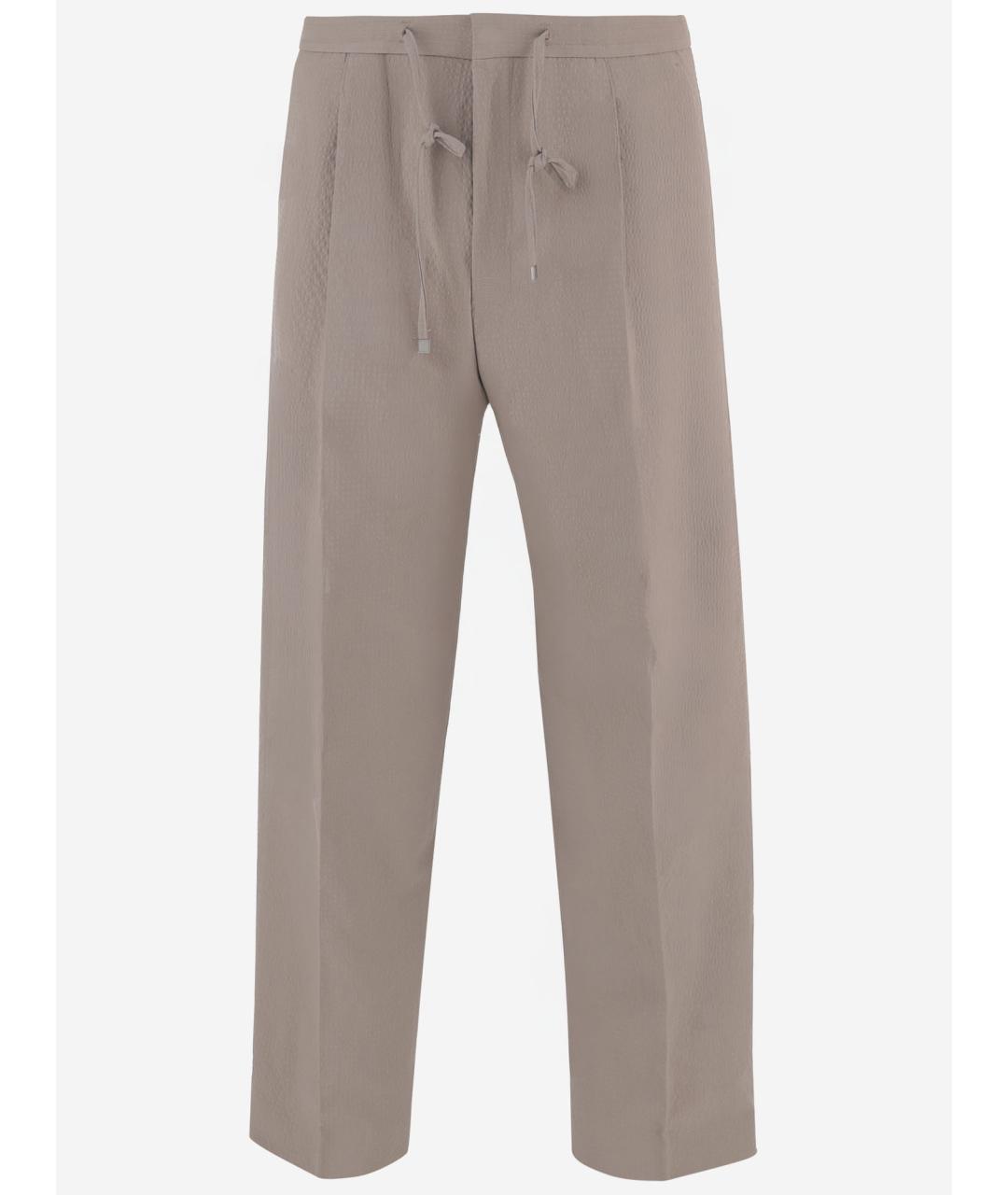 HUGO BOSS Бежевые хлопковые повседневные брюки, фото 1