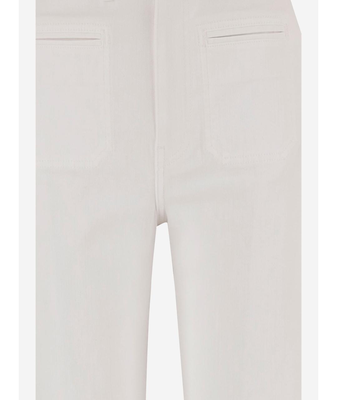 KHAITE Белые хлопковые прямые джинсы, фото 3