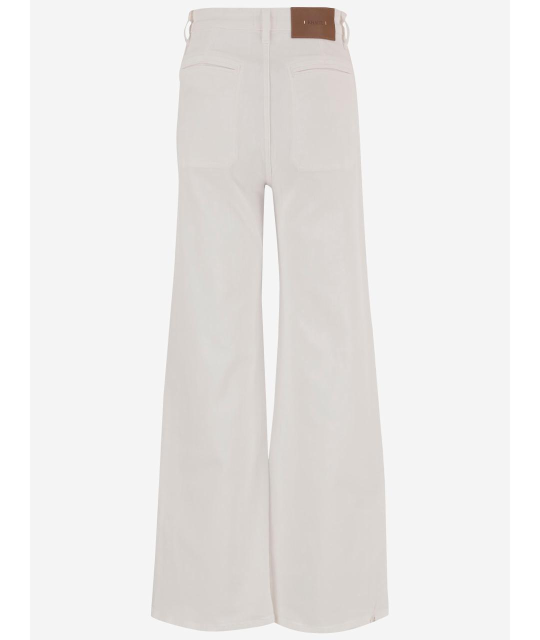 KHAITE Белые хлопковые прямые джинсы, фото 2