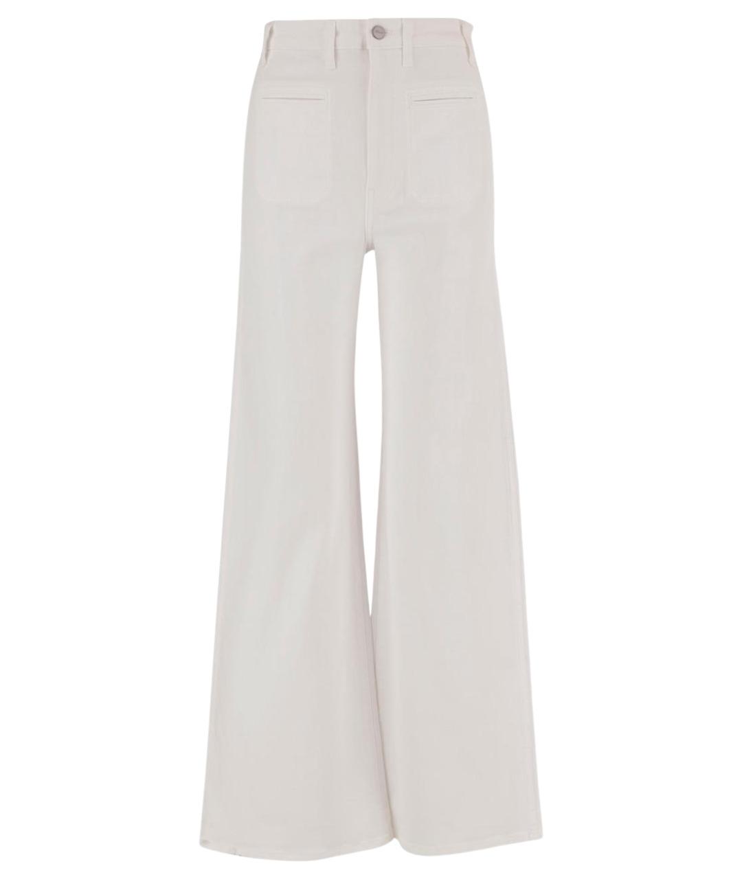 KHAITE Белые хлопковые прямые джинсы, фото 1