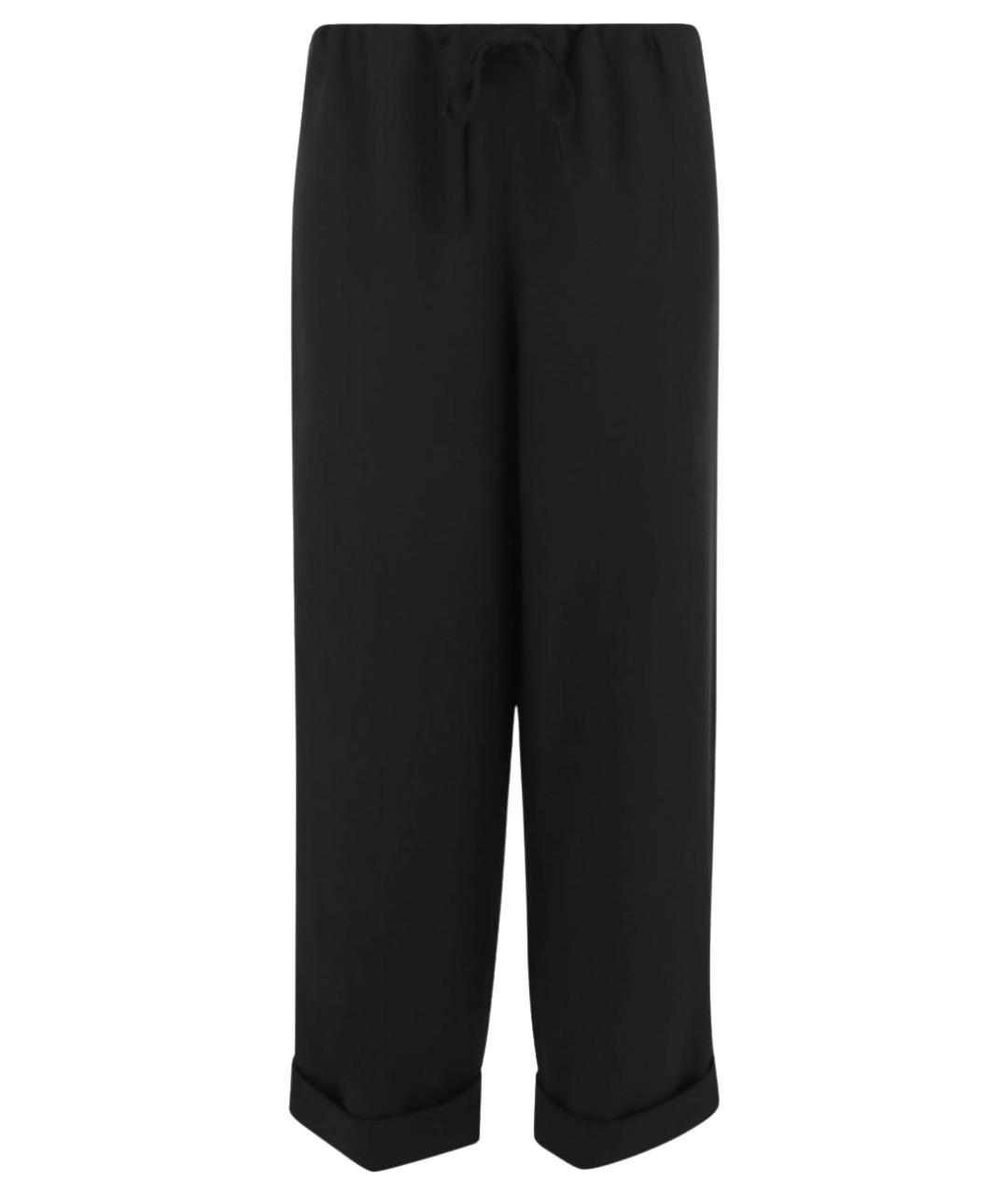 THE ROW Черные шерстяные прямые брюки, фото 1