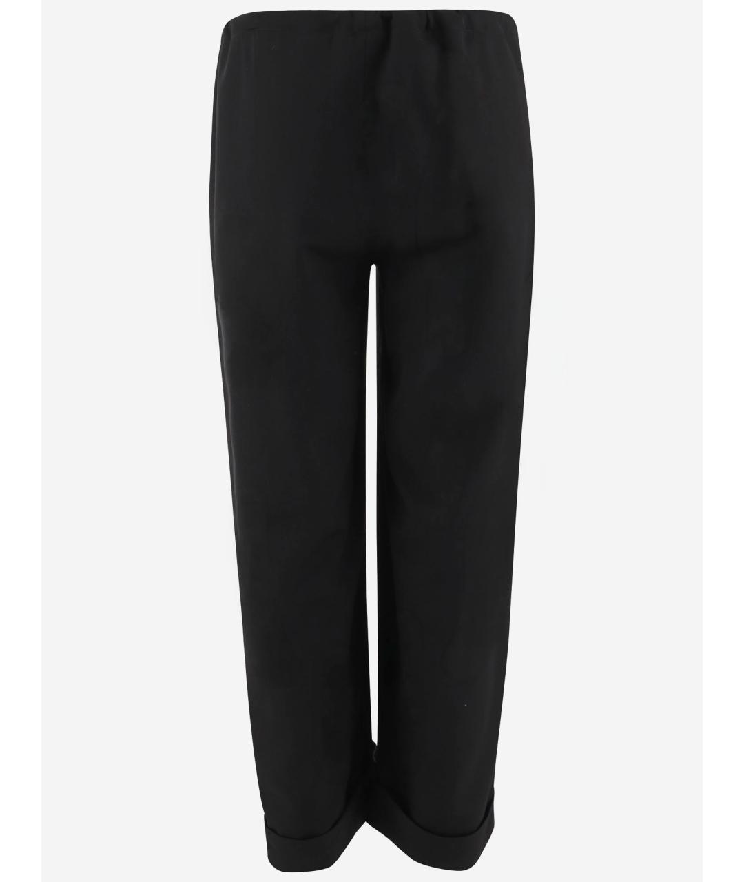 THE ROW Черные шерстяные прямые брюки, фото 2