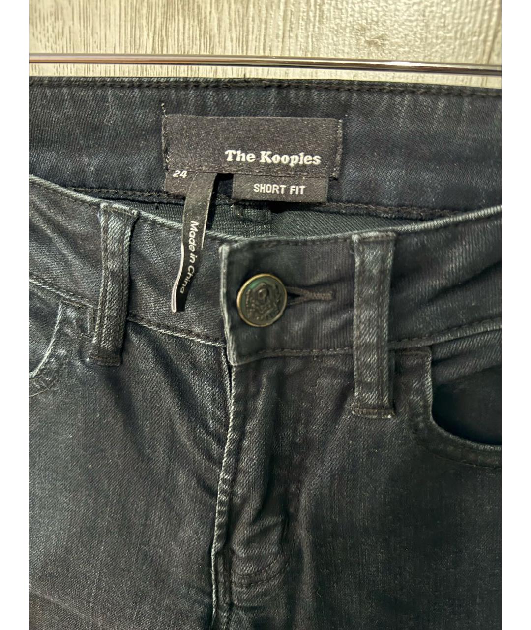 THE KOOPLES Темно-синие хлопко-лиоцелловые джинсы слим, фото 3