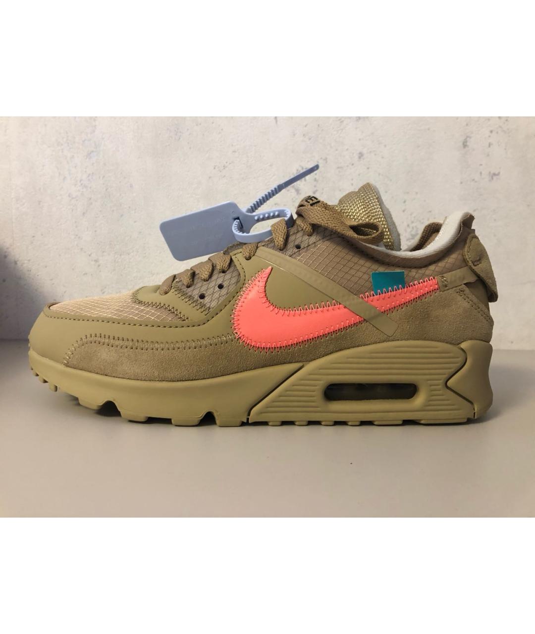 NIKE X OFF-WHITE Бежевые замшевые кроссовки, фото 5