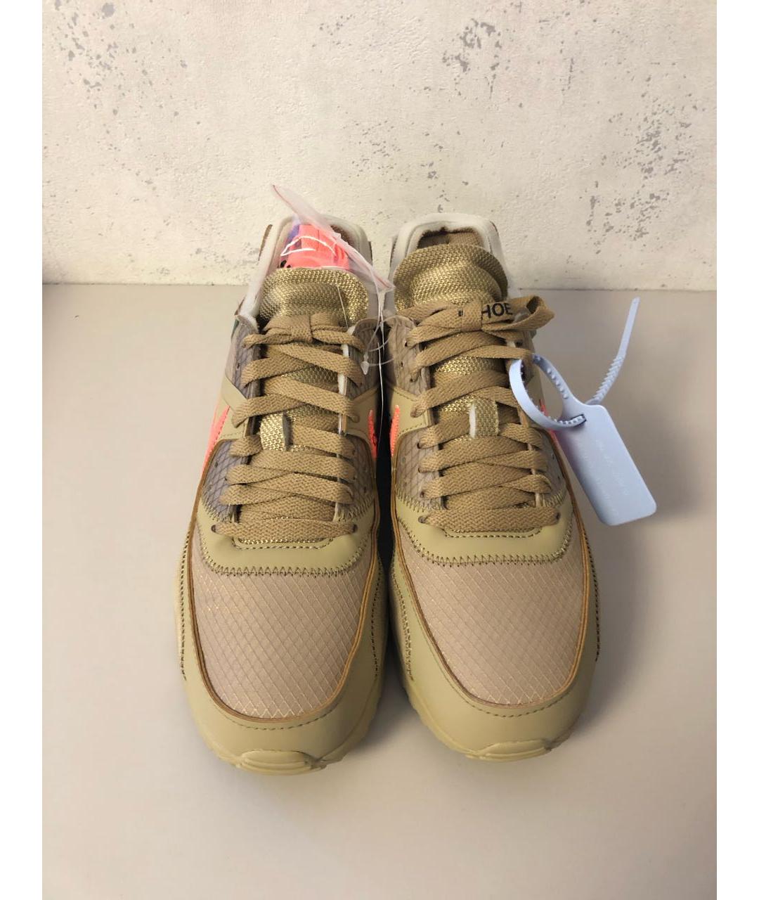 NIKE X OFF-WHITE Бежевые замшевые кроссовки, фото 2