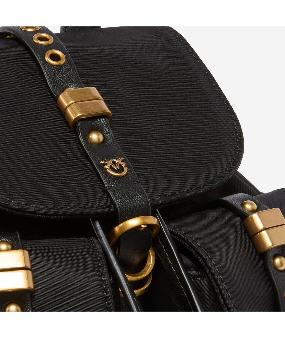 PINKO Черный тканевый рюкзак, фото 3