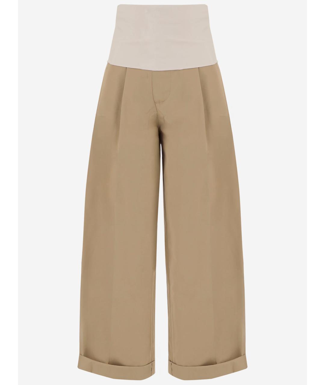 DARKPARK Бежевые хлопковые брюки широкие, фото 1