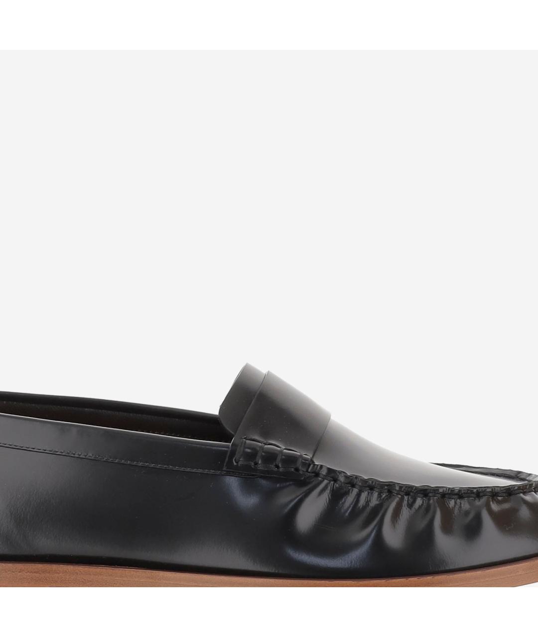 THE ROW Черные кожаные лоферы, фото 5