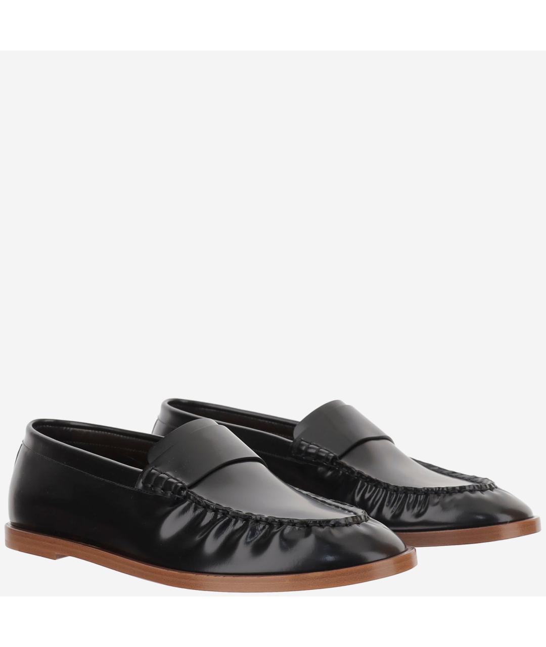 THE ROW Черные кожаные лоферы, фото 3