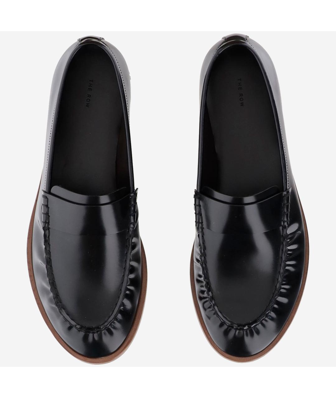THE ROW Черные кожаные лоферы, фото 2