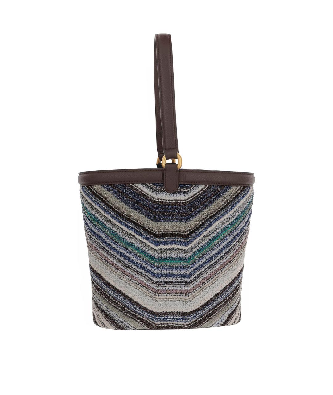 MISSONI Синяя тканевая сумка с короткими ручками, фото 1