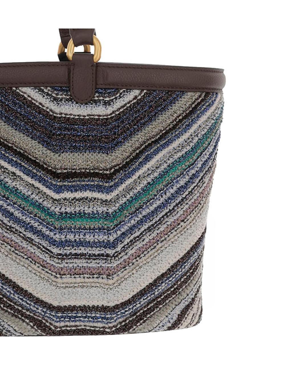 MISSONI Синяя тканевая сумка с короткими ручками, фото 5