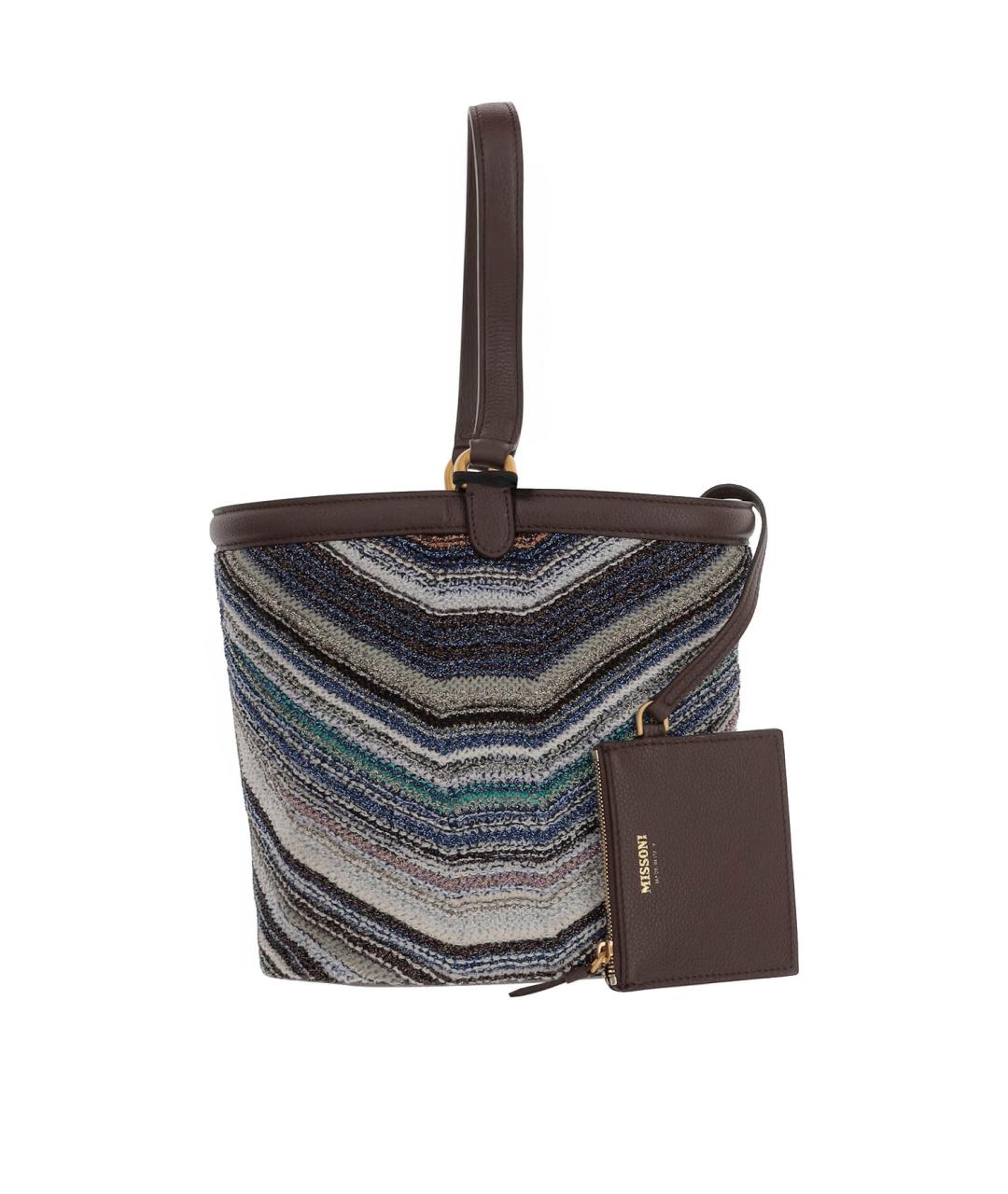 MISSONI Синяя тканевая сумка с короткими ручками, фото 2