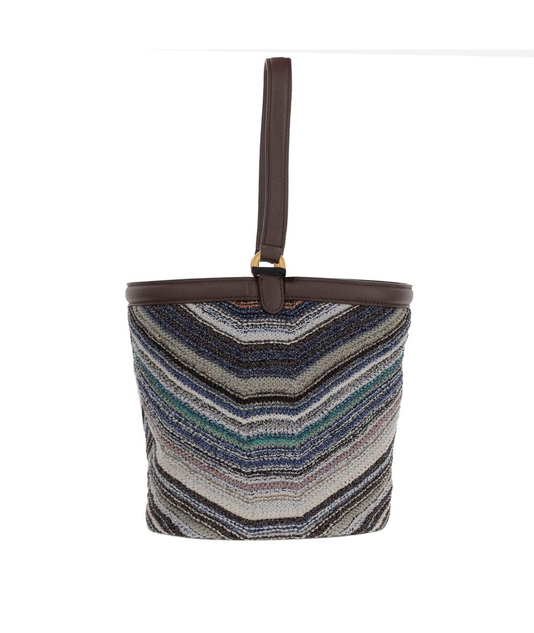 MISSONI Синяя тканевая сумка с короткими ручками, фото 4