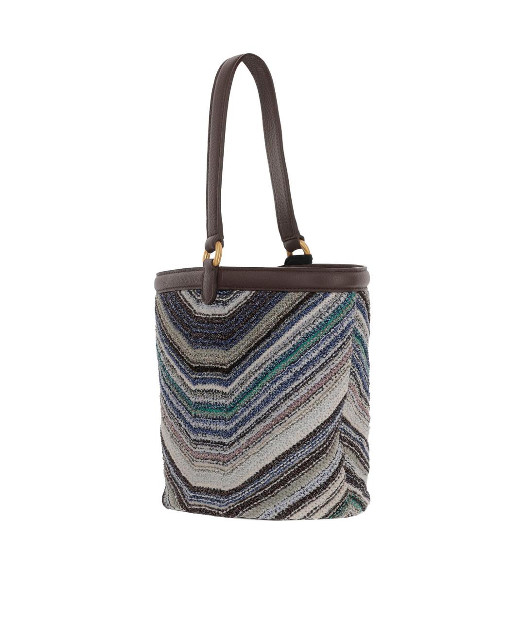 MISSONI Синяя тканевая сумка с короткими ручками, фото 3