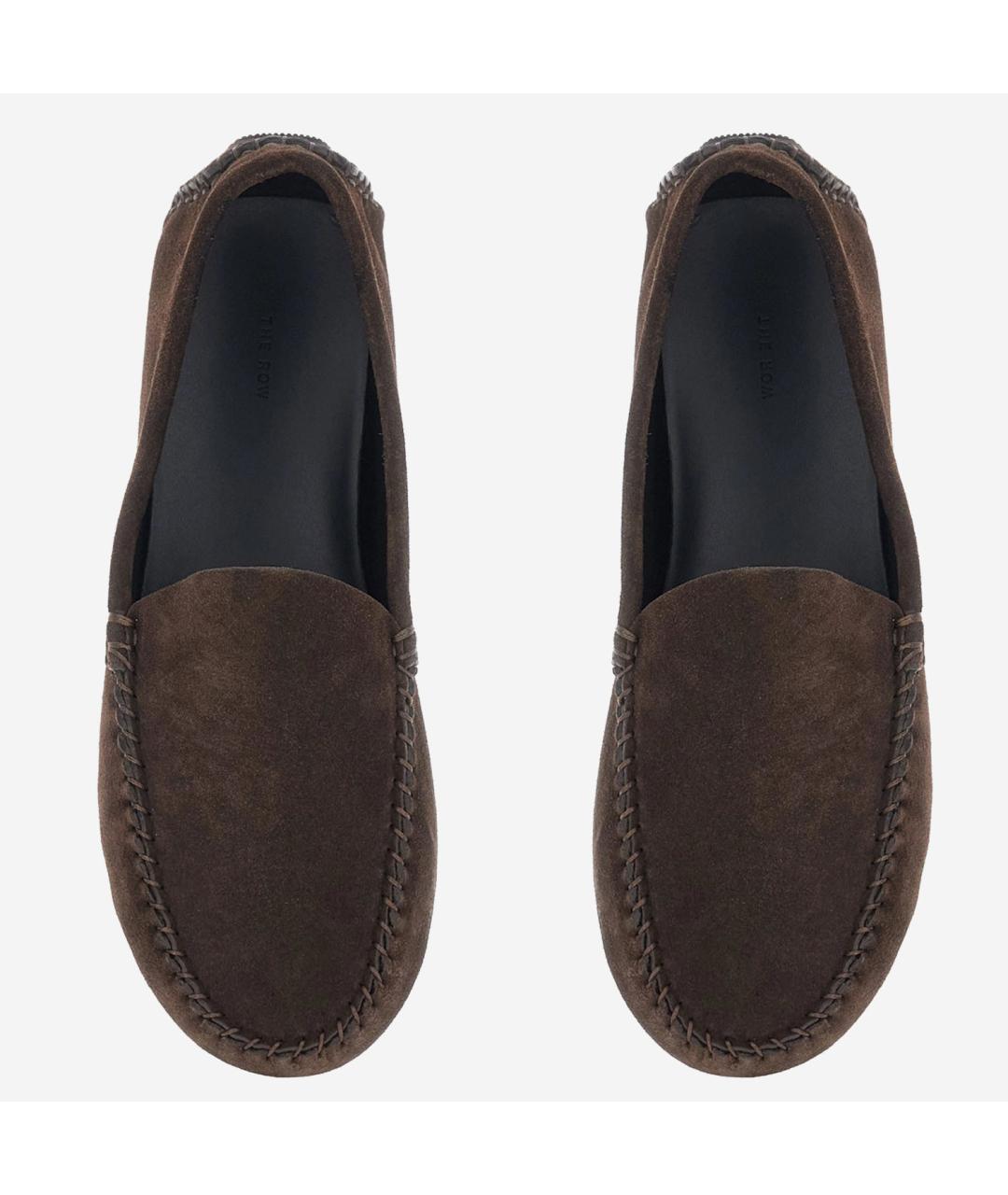 THE ROW Коричневые замшевые мокасины, фото 2