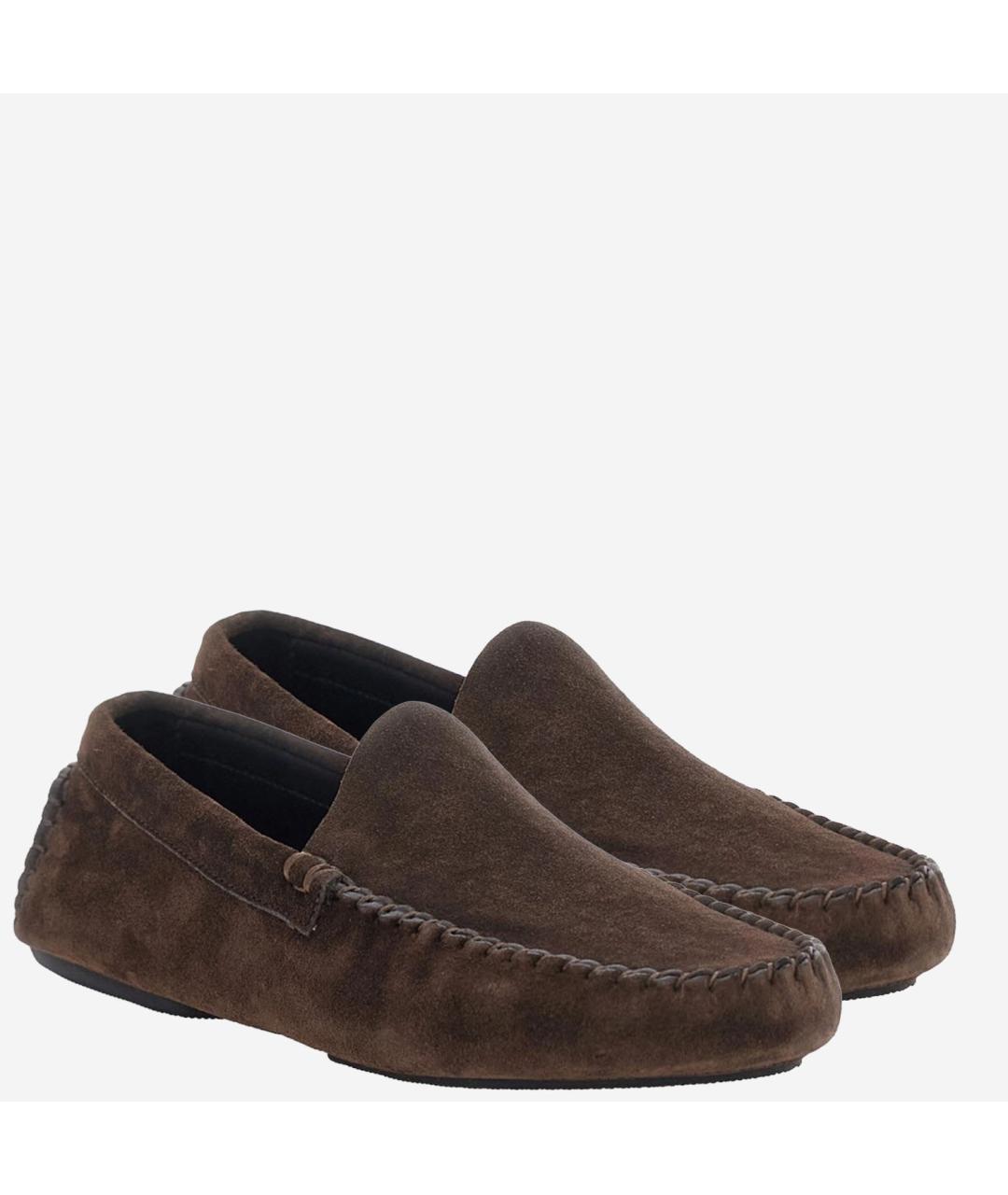 THE ROW Коричневые замшевые мокасины, фото 3