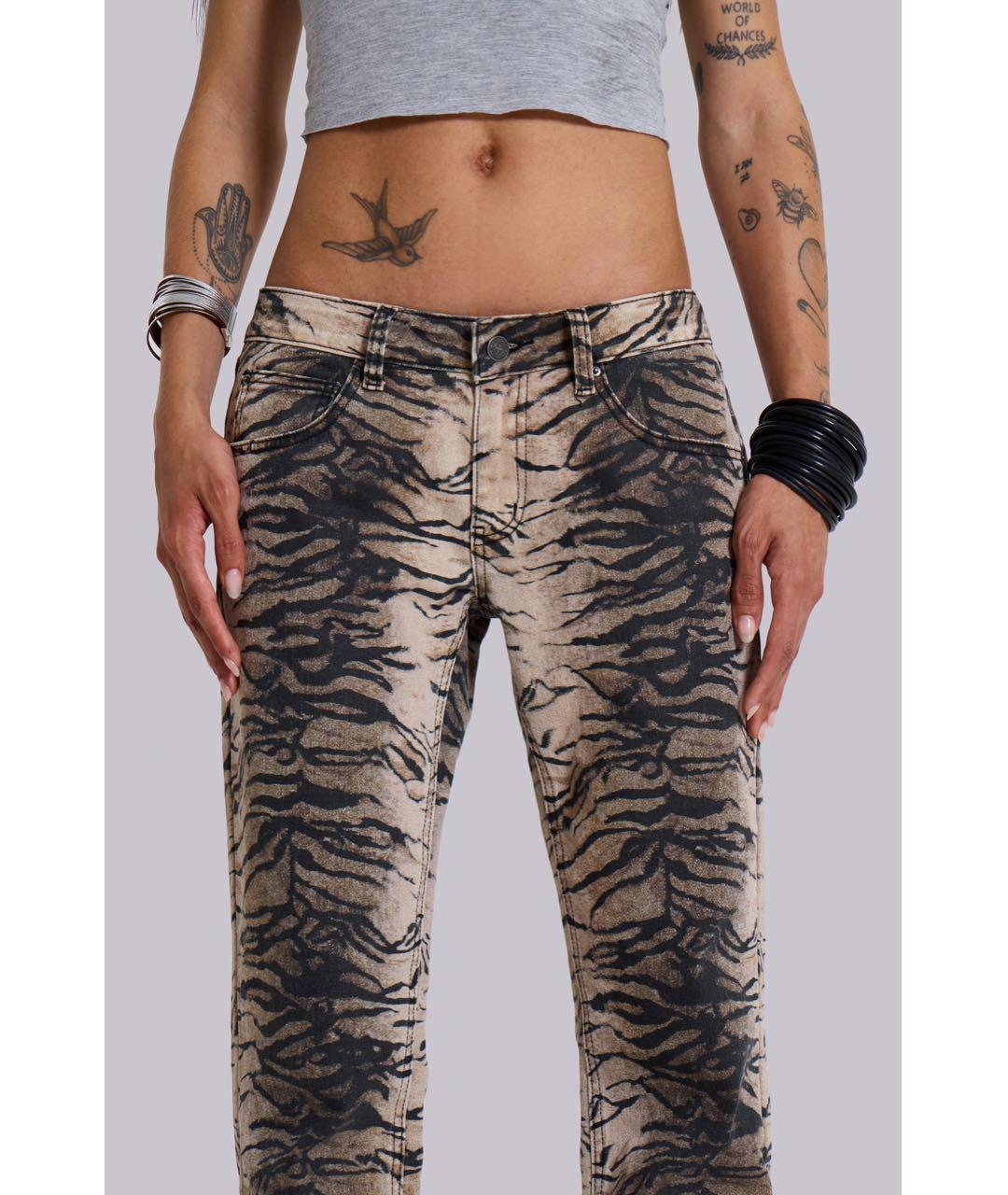 JADED LONDON Мульти хлопко-эластановые прямые джинсы, фото 3