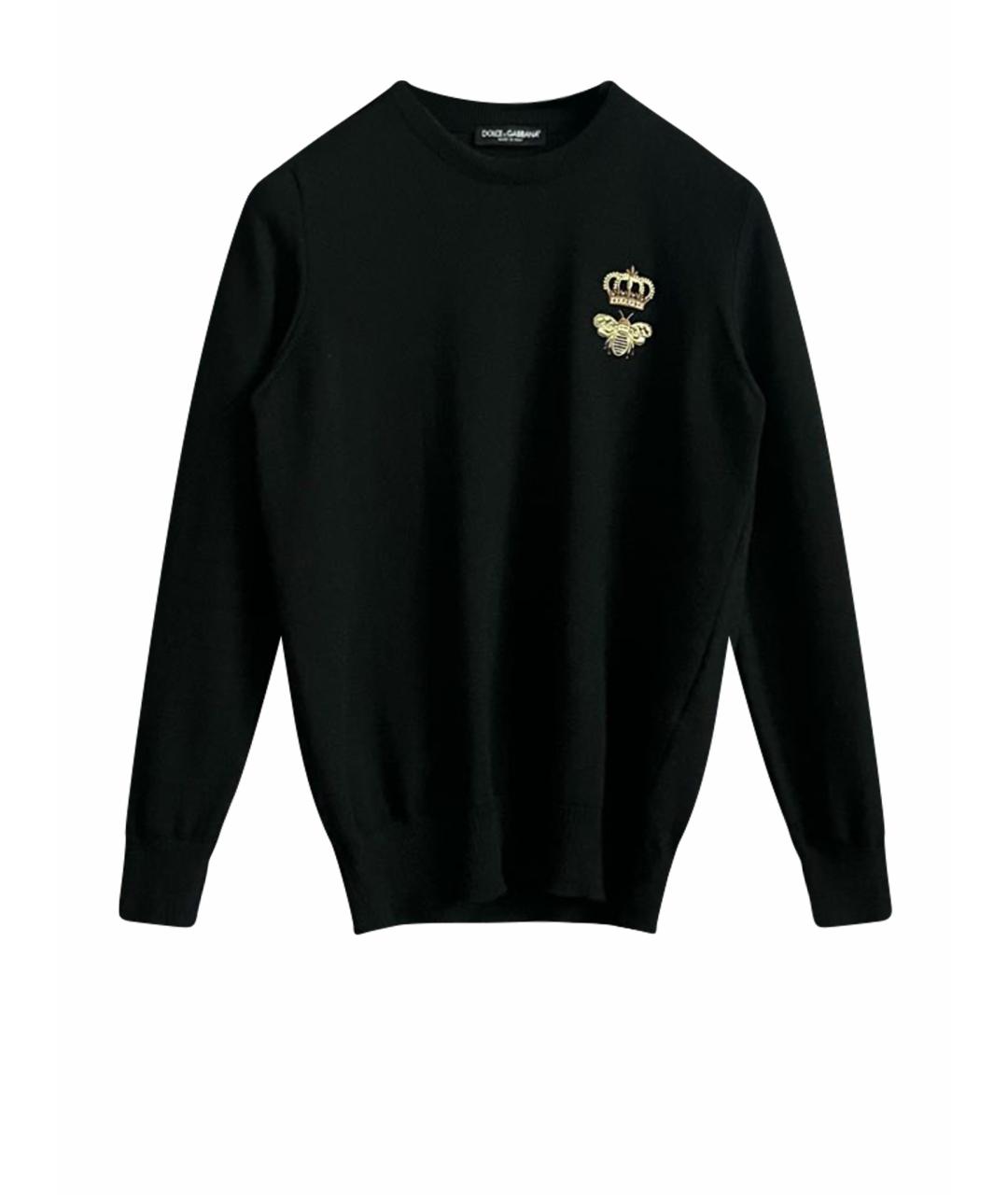 DOLCE&GABBANA Черный шерстяной джемпер / свитер, фото 1