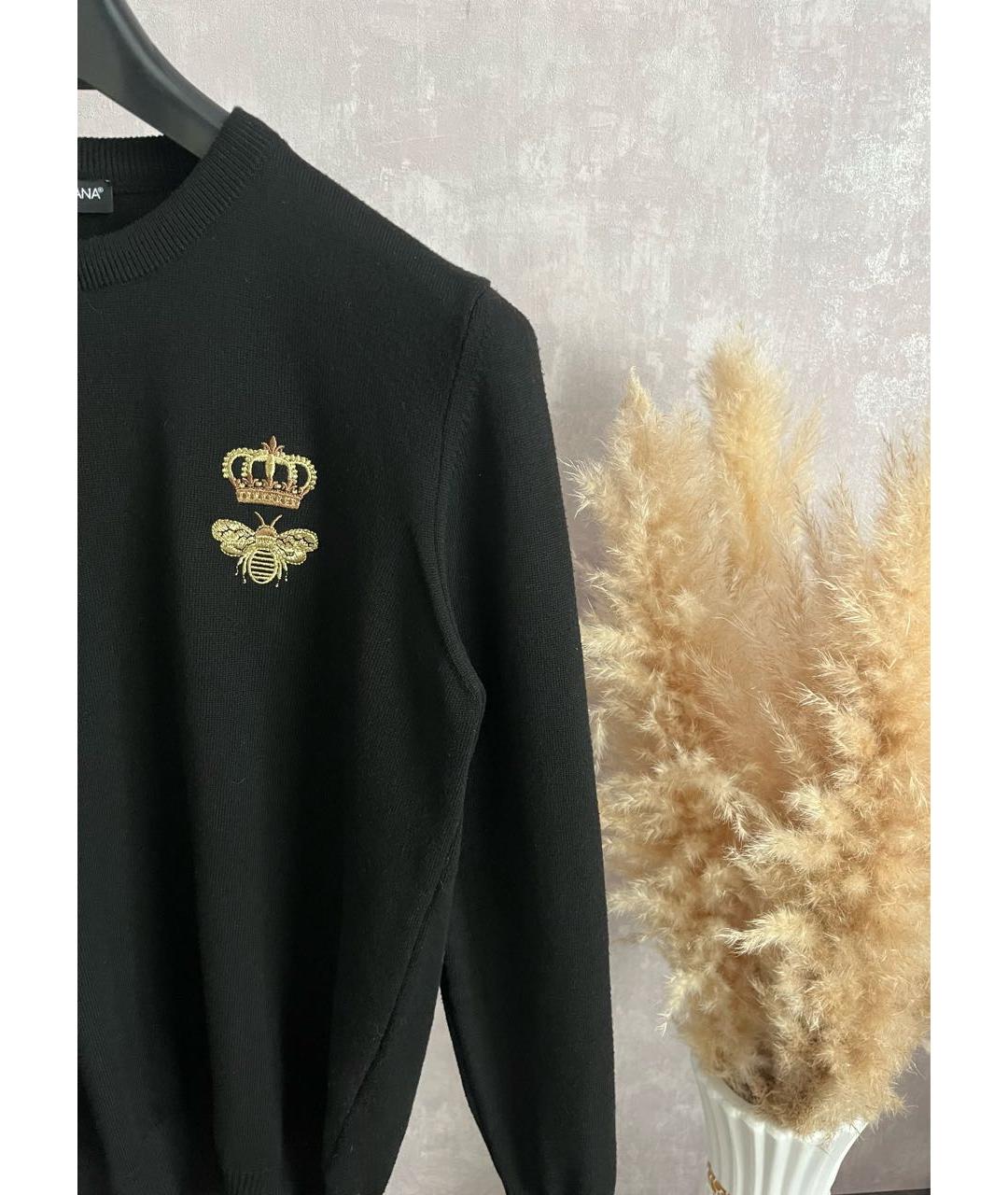 DOLCE&GABBANA Черный шерстяной джемпер / свитер, фото 2