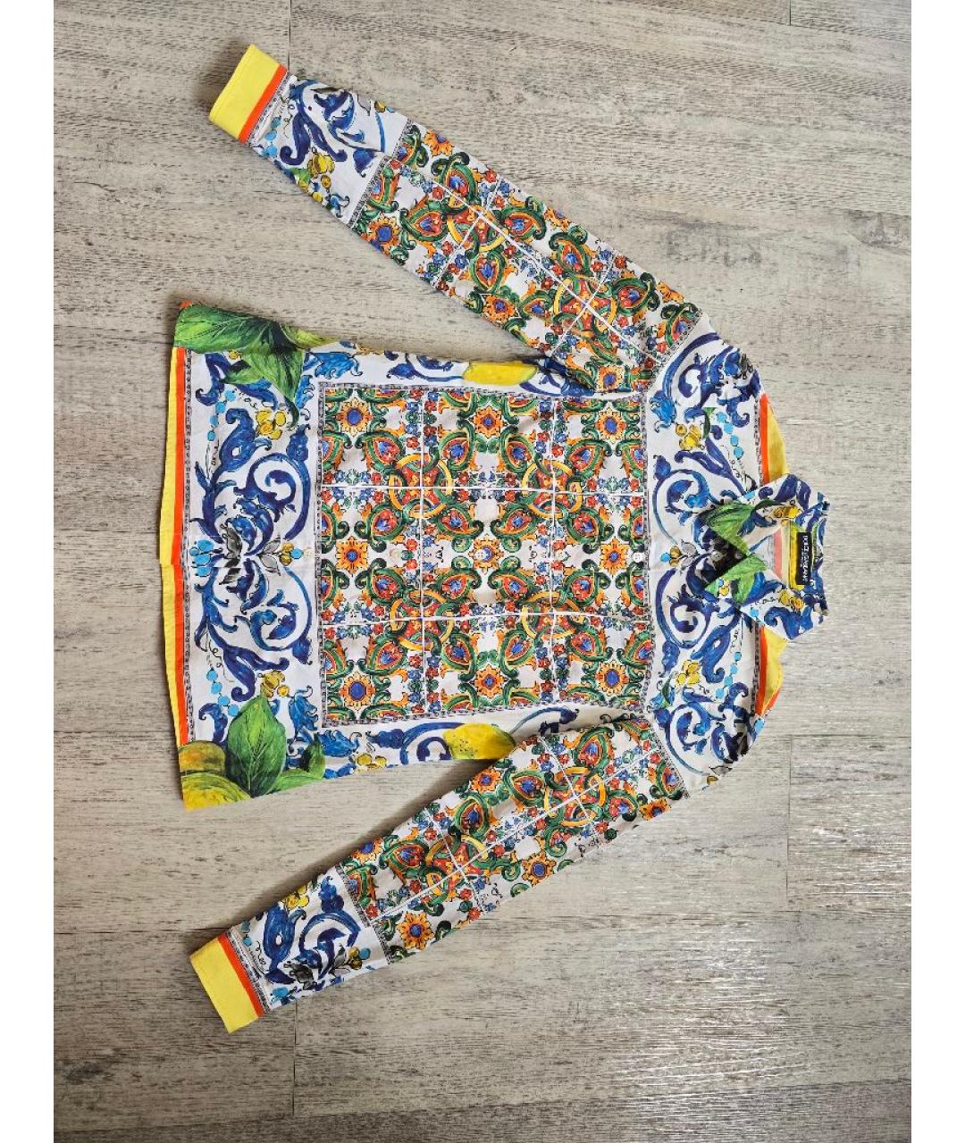 DOLCE&GABBANA Мульти хлопковая рубашка, фото 6