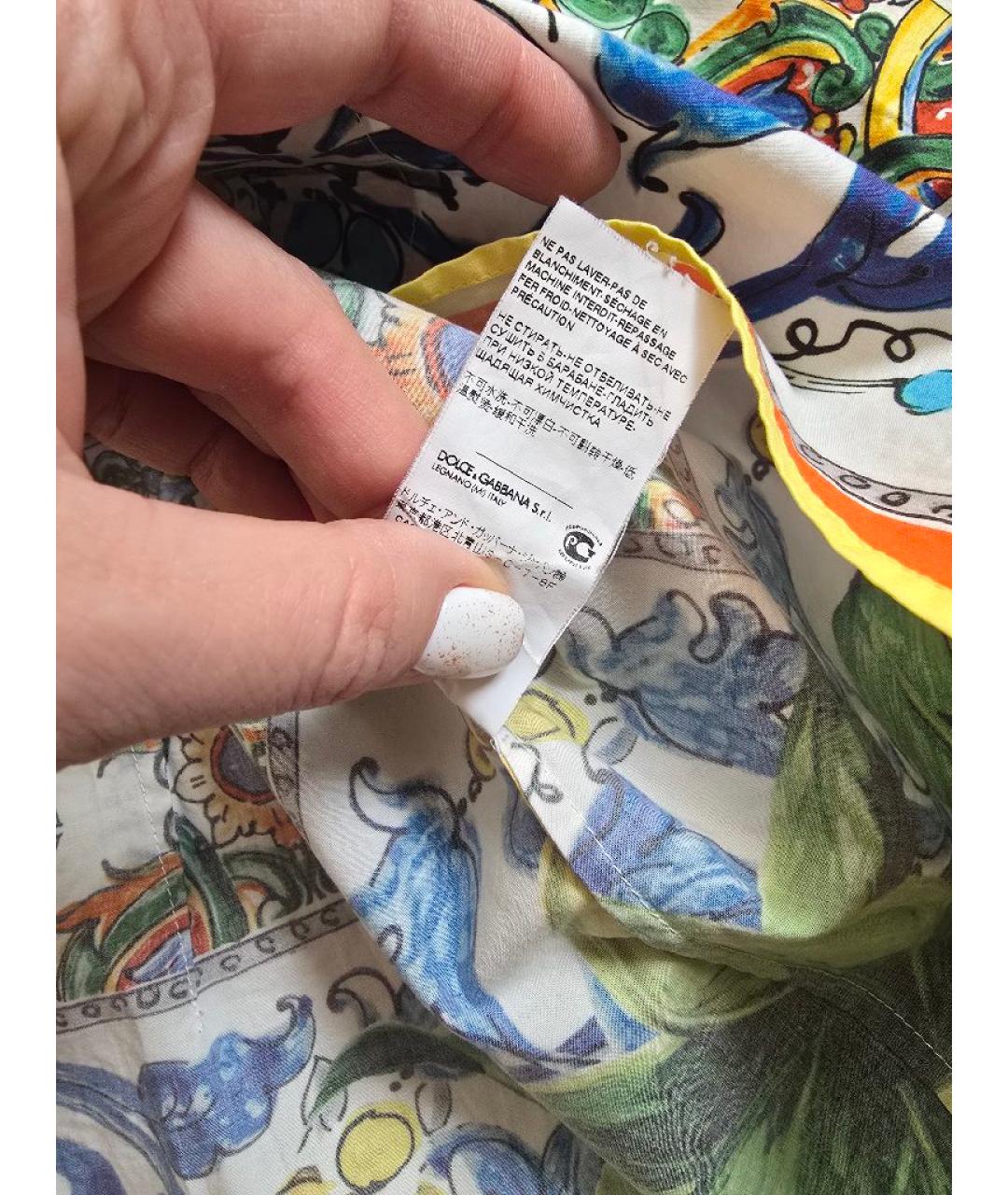 DOLCE&GABBANA Мульти хлопковая рубашка, фото 5