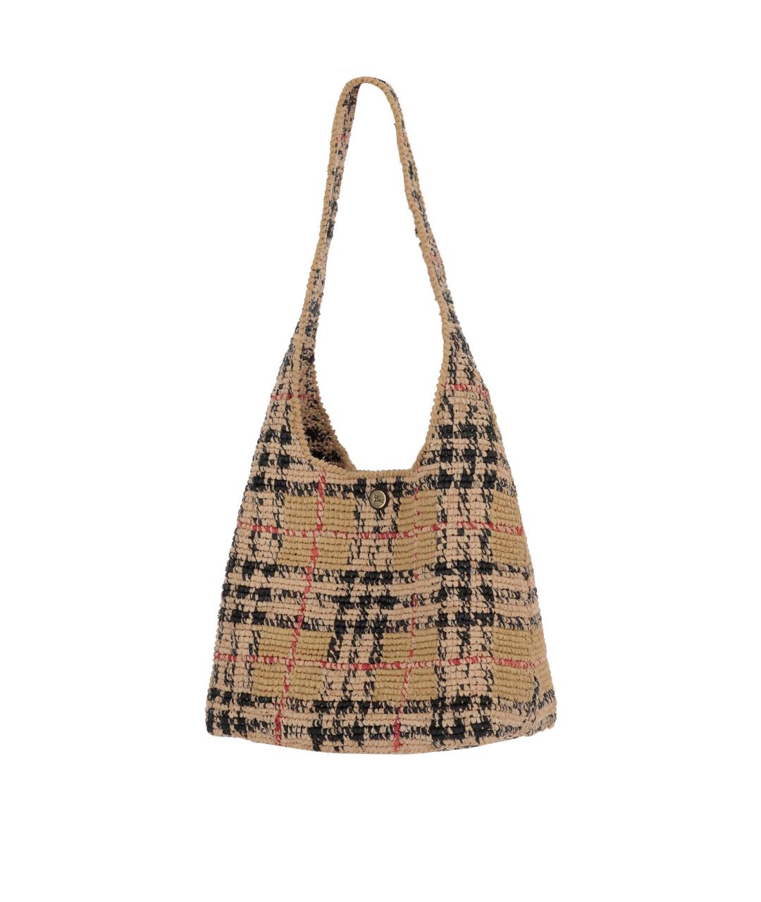 BURBERRY Бежевая пелетеная сумка через плечо, фото 2