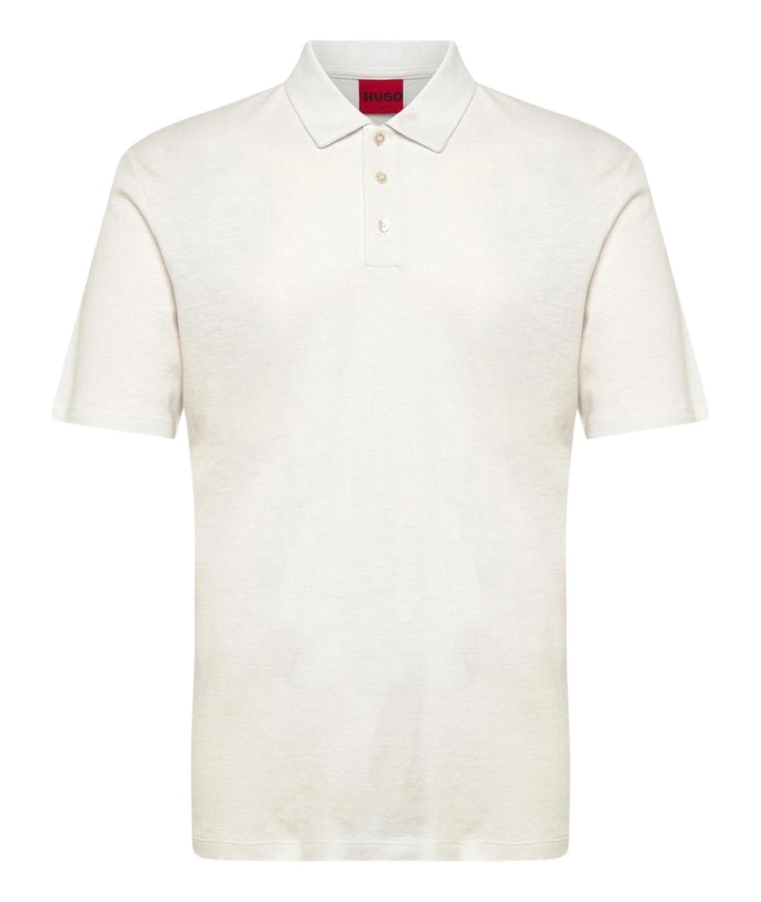 HUGO BOSS Белое поло с коротким рукавом, фото 1