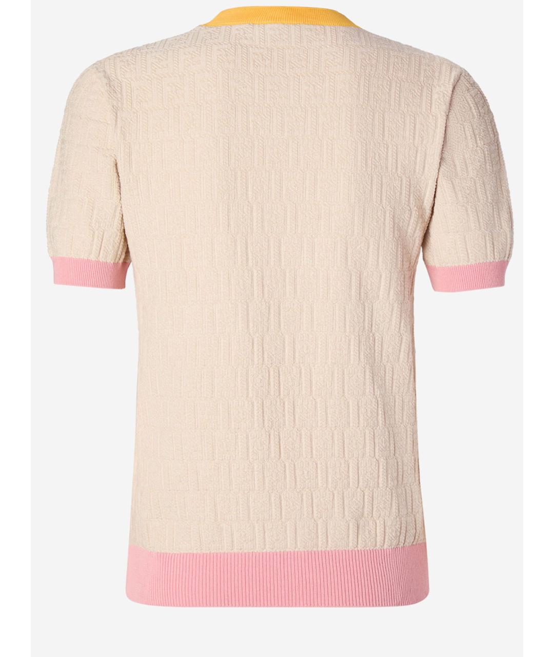 FENDI Бежевый хлопковый джемпер / свитер, фото 2